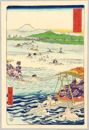 Utagawa Hiroshige: Ohi River - Thirty-six Views of Mt.Fuji - Artelino