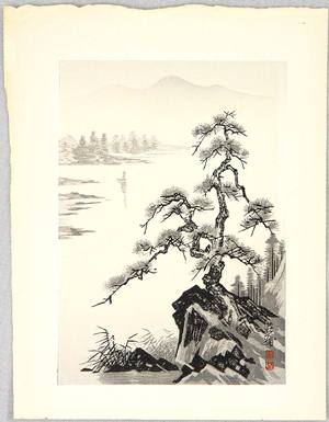 Imoto Tekiho: Pine Tree at Lake Side - Artelino