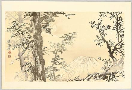 Takeuchi Seiho: Mt. Fuji and Half Moon - Seiho Twelve Fuji - Artelino