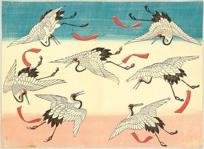 Utagawa Hiroshige III: Flying Cranes - Artelino
