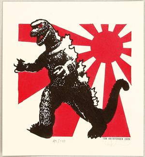 Tom Kristensen: Godzilla and Imperial Flag - Artelino