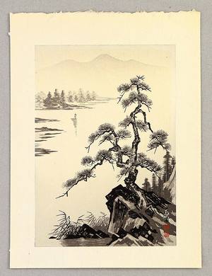 Imoto Tekiho: Pine Tree at Lake Side - Artelino