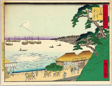 Japanese Print "Takanawa - Kokon Tokyo Meisho" by Suzuki Hiroshige (Utagawa III Hiroshige)