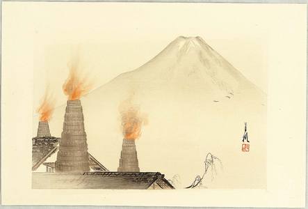 Ogata Gekko, 尾形月耕 (Ogata Gekko)による浮世絵「Chimneys - One Hundred Views of Mt. Fuji」