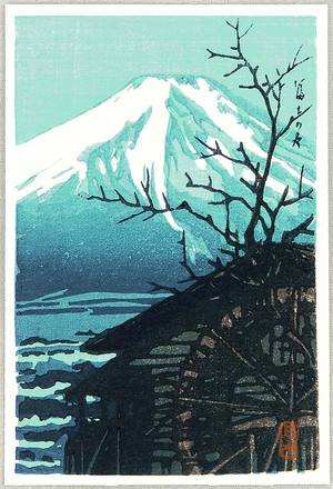 Kawase Hasui: Mt.Fuji and Water Mill - Artelino