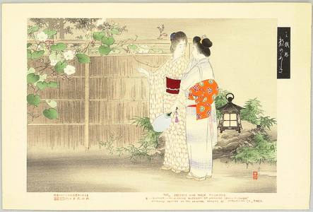 Mizuno Toshikata: Evening Blossom - Brocades of the Capital - The Seasons and Their Fashions - Artelino