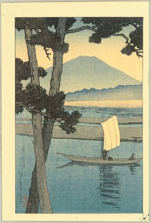 Kawase Hasui: Boat on Kiso River - Artelino