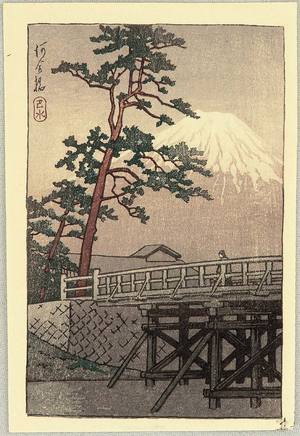 Kawase Hasui: Mt. Fuji and kawai Bridge - Artelino
