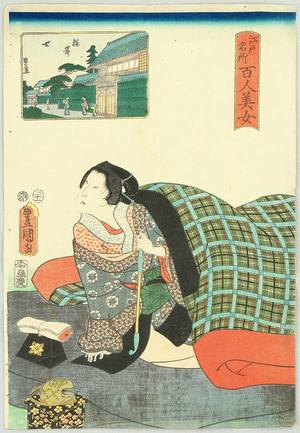 Utagawa Kunisada: Wake Up - Edo Meisho Hyakunin Bijo - Artelino