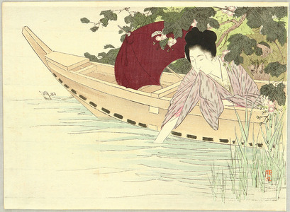 Takeuchi Keishu: Lady in a Boat - Artelino
