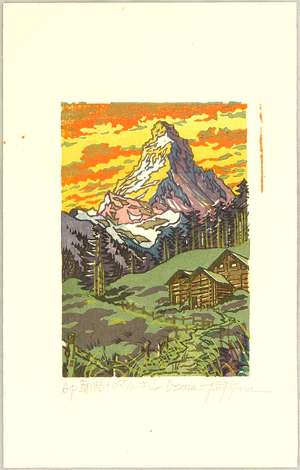 Morozumi Osamu: Matterhorn - The Glow at Sunrise - Switzerland - Artelino