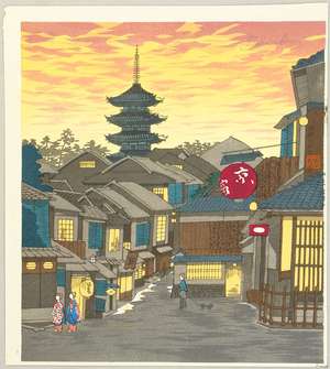 徳力富吉郎: Shimogawara in the Evening - Artelino