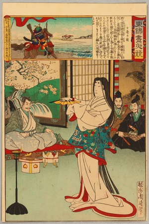 Toyohara Chikanobu: Dancer - Azuma Nishiki Chuya Kurabe - Artelino