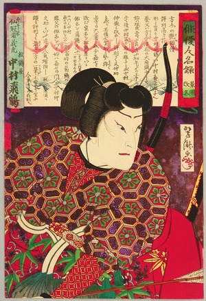 Utagawa Yoshitaki: Nakamura Hikaku - List of Actors - Artelino