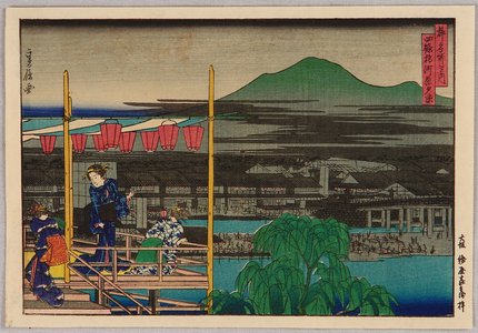 Hasegawa Sadanobu: Shijo Bridge - Famous Places of Kyoto - Artelino