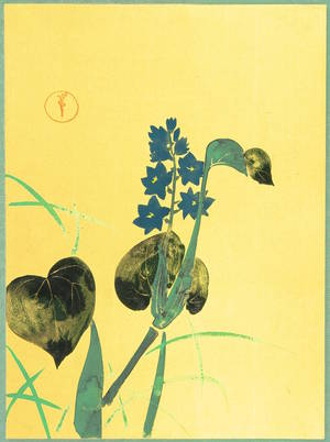Kamisaka Sekka: Blue Flower - Artelino
