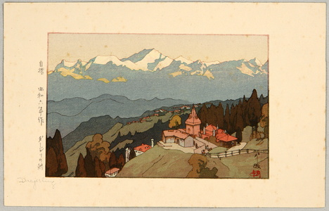 Japanese Print "Morning at Darjeeling" by Yoshida Hiroshi, 吉田博 (Yoshida Hiroshi)