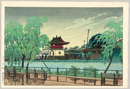 Kawase Hasui: Rain at Shinobazu Pond - Artelino