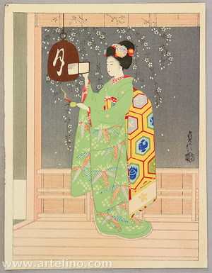 代長谷川貞信〈3〉: Spring Eventide - Maiko in Four Seasons of Kyoto - Artelino
