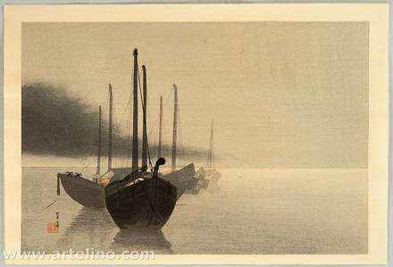 Watanabe Seitei: Boats in the Mist - Artelino