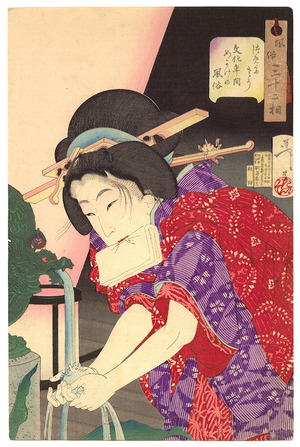 Tsukioka Yoshitoshi: Chilly - Thirty-two Aspects of Customs and Manners of Women - Artelino
