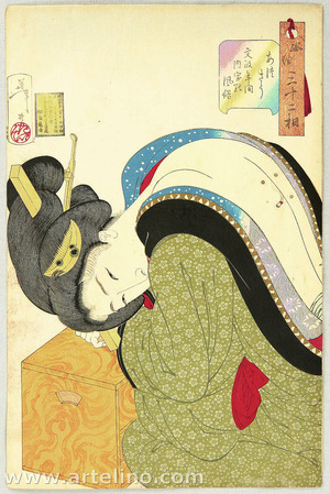 Tsukioka Yoshitoshi: Hot - Thirty-two Aspects of Customs and Manners of Women - Artelino