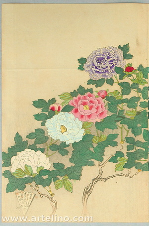 豊原周延: Peonies - Artelino