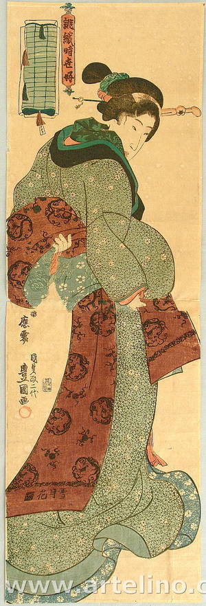 Utagawa Kunisada, 歌川国貞 (Utagawa Kunisada)による浮世絵「Beauty in Fashion」