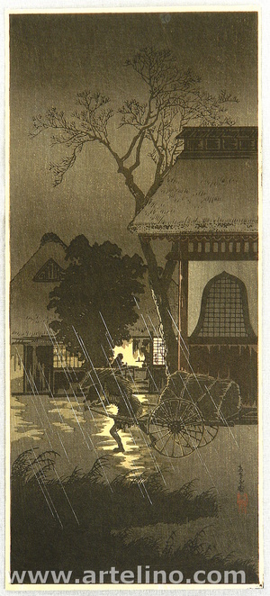 Takahashi Hiroaki: Night Rain at Asagaya - Artelino