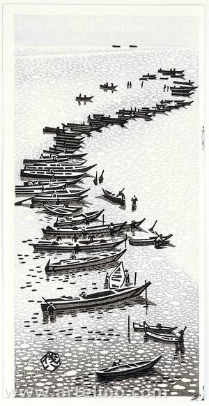 Okuyama Gihachiro: Fishing Boats - Artelino