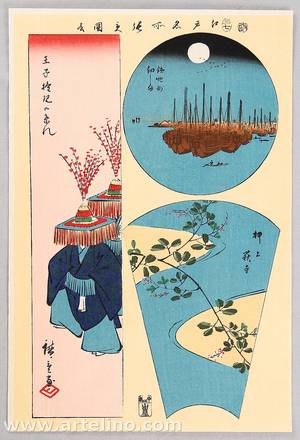 Utagawa Hiroshige: 3 - A Collection of Pictures of Famous Places in Edo - Artelino