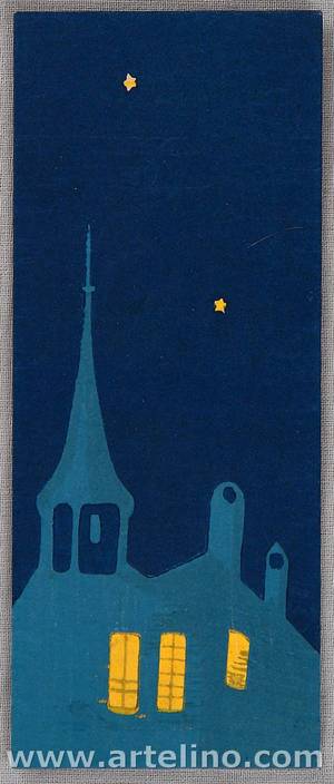 Unknown: Church and Evening Stars Envelope - Artelino