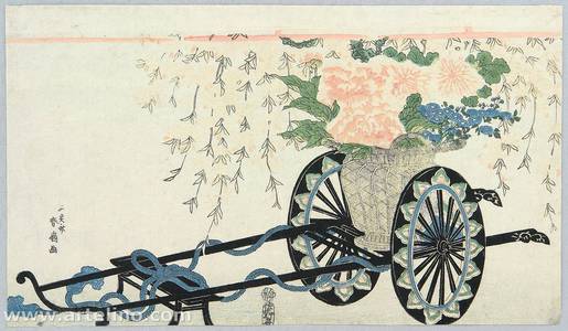 Katsukawa Shunsen: Flower Cart - Artelino