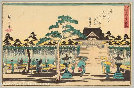 Japanese Print "Famous Palces of Edo - Kameido" by Ando Hiroshige, 歌川広重 (Ando Hiroshige)