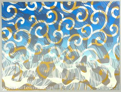 Shirokoma Kazuki: Wave Patterns - Blue - Artelino