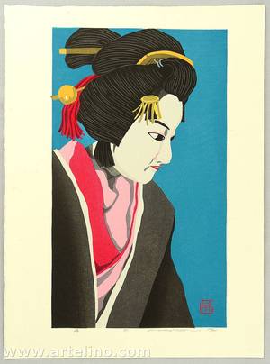 Maeda Masao, 前田政雄 (Ido Masao)による浮世絵「Bunraku Puppet - Musume」