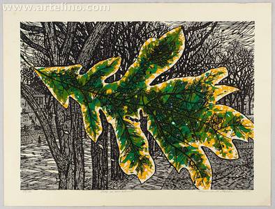 Kitaoka Fumio: Leaf in the Street - Artelino