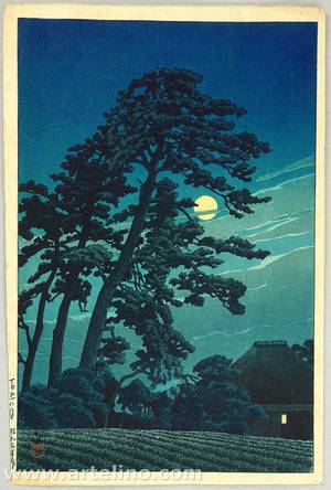 Kawase Hasui: Moon At Magome — 馬込の月 - Japanese Art Open