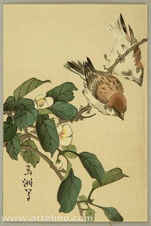 Kuwayama Gyokushu: Sparrows - Artelino