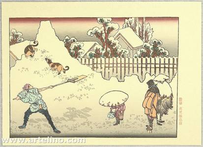 Katsushika Hokusai: Morning snow - Artelino
