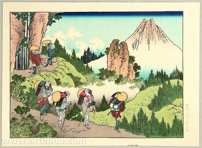 Katsushika Hokusai: Mt. Fuji from Taiseki Temple - One Hundred Views of Mt. Fuji - Artelino