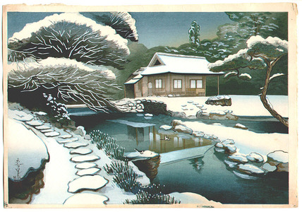 Ono Bakufu: Tea House in Snow - Artelino
