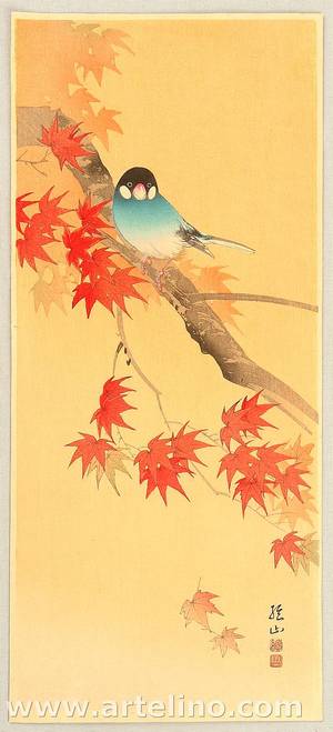 Ito Sozan: Blue Bird in Autumn - Artelino