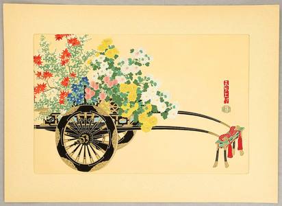 Takeshita Kin-u: Flower Cart - Autumn - Artelino