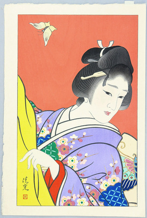 Japanese Print "Spring" by Torii Kiyomitsu, 鳥居清満 (Torii Kiyomitsu)