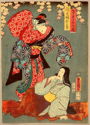 Japanese Print "Dancing Beauty" by Utagawa Kunisada, 歌川国貞 (Utagawa Kunisada)