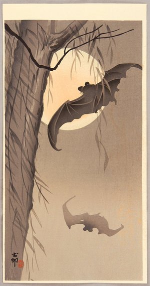 Ohara Koson: Flying Bats - Artelino
