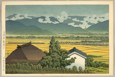 Kawase Hasui, 川瀬巴水 (Kawase Hasui)による浮世絵「Inariyama」