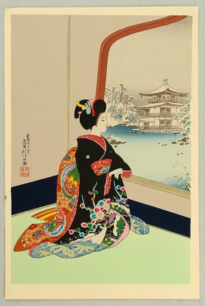 Hasegawa Sadanobu III: Maiko in Winter - Artelino