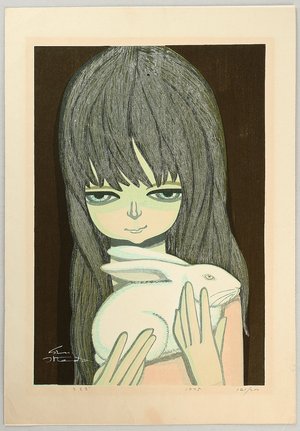 Ikeda Shuzo: Girl and Rabbit - Artelino